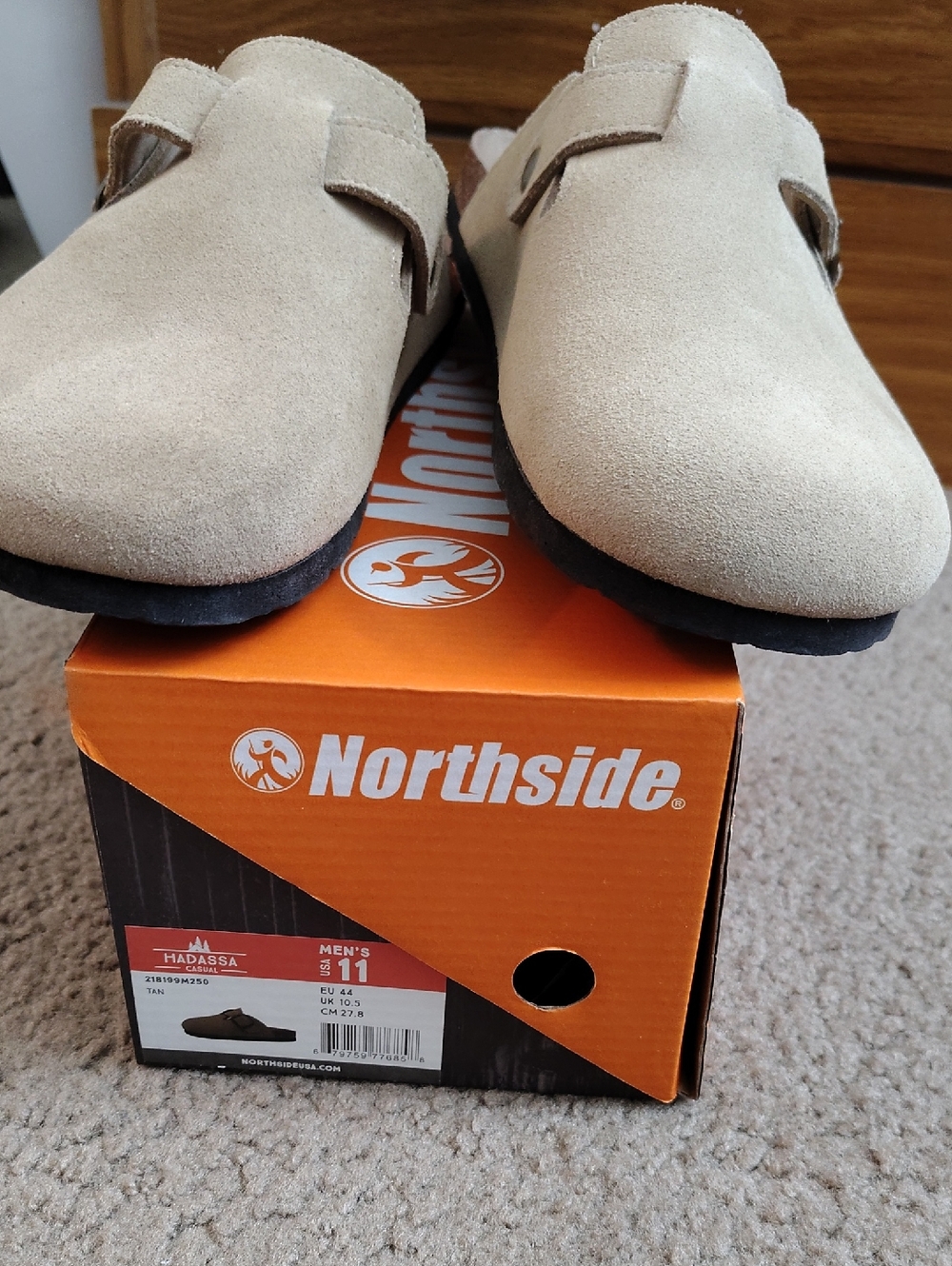 Northside Beige Suede Slip-On Loafers